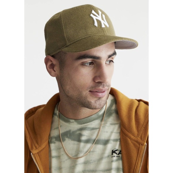 New Era Other - New Era New York Yankees Wool 59FIFTY Fitted Hat Cap Green Size 7 1/4